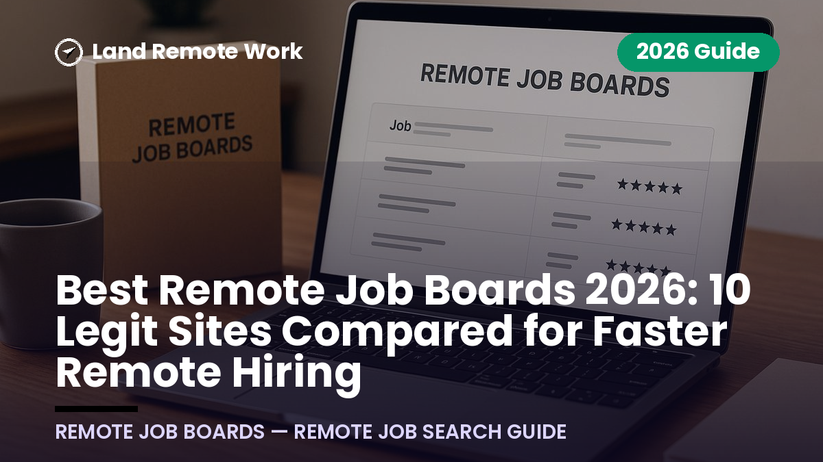 Best Remote Job Boards 2026: 10 Legit Sites Compared for Faster Remote Hiring