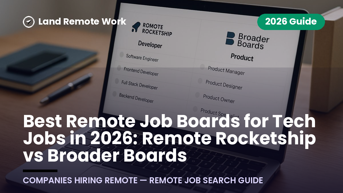 Best Remote Job Boards for Tech Jobs in 2026: Remote Rocketship vs Broader Boards