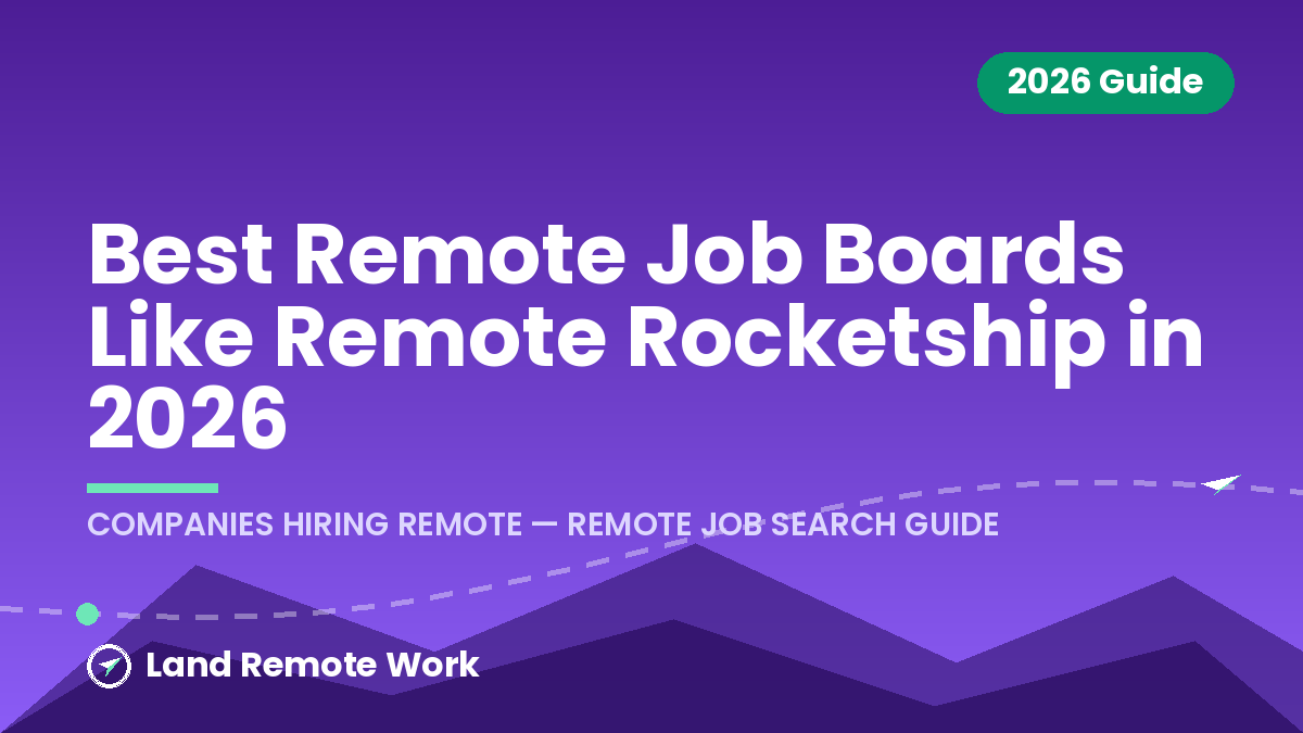 Best Remote Job Boards Like Remote Rocketship in 2026