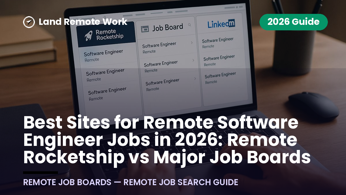 Best Sites for Remote Software Engineer Jobs in 2026: Remote Rocketship vs Major Job Boards