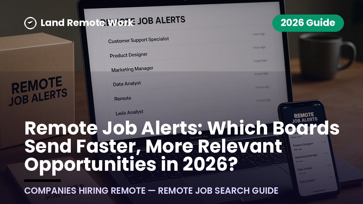 Remote Job Alerts: Which Boards Send Faster, More Relevant Opportunities in 2026?