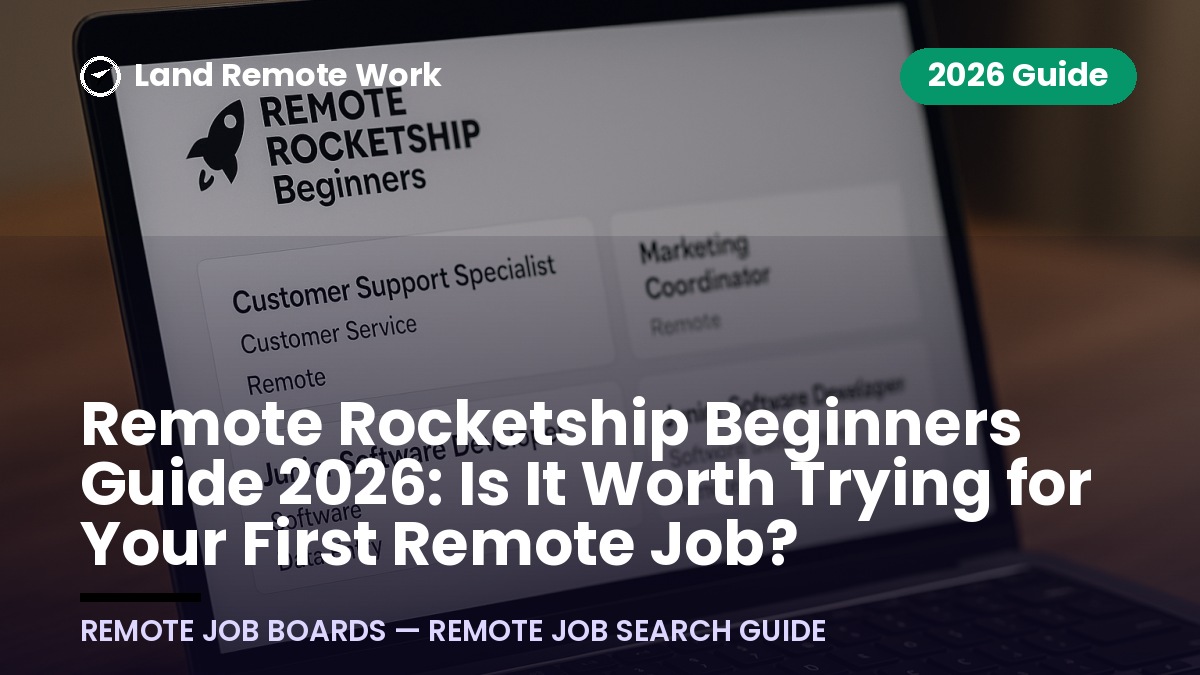 Remote Rocketship Beginners Guide 2026: Is It Worth Trying for Your First Remote Job?