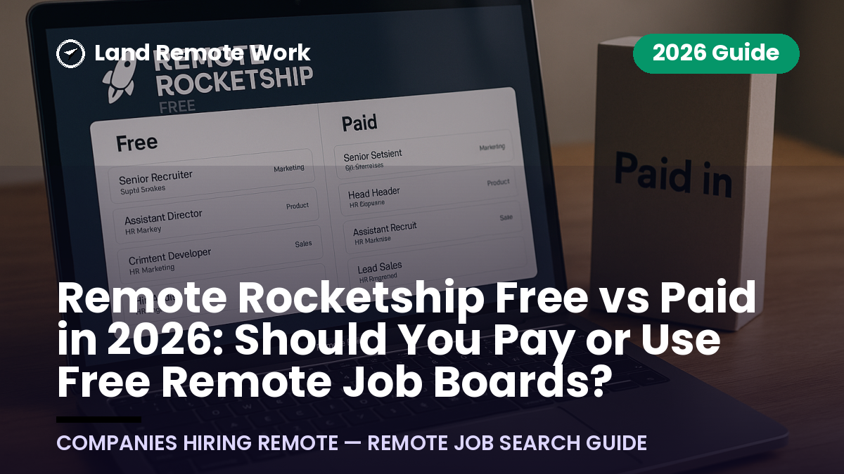 Remote Rocketship Free vs Paid in 2026: Should You Pay or Use Free Remote Job Boards?