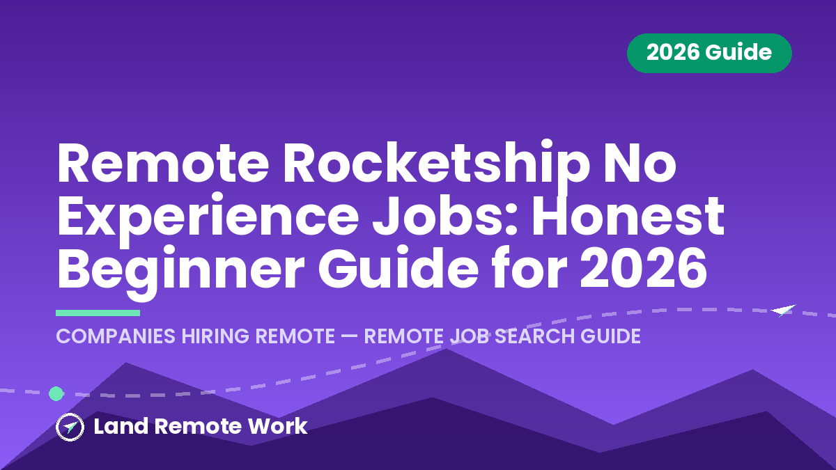 Remote Rocketship No Experience Jobs: Honest Beginner Guide for 2026