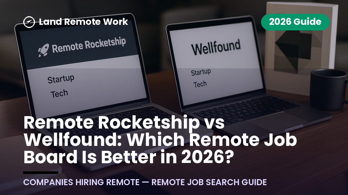 Remote Rocketship vs Wellfound: Which Remote Job Board Is Better in 2026?