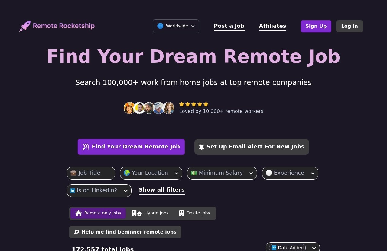 Remoterocketship official website - how to find remote jobs fast