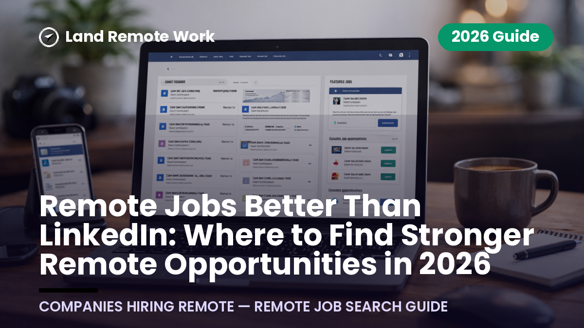 Remote Jobs Better Than LinkedIn: Where to Find Stronger Remote Opportunities in 2026