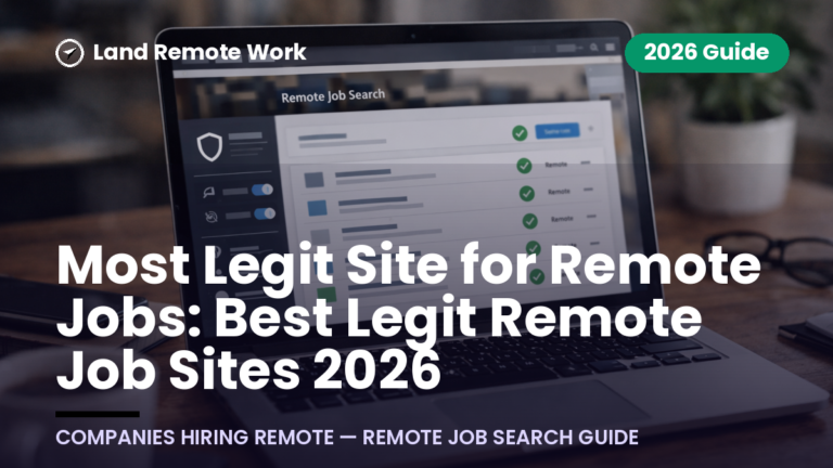 Most Legit Site for Remote Jobs: Best Legit Remote Job Sites 2026