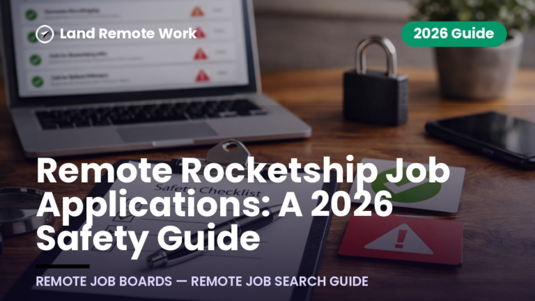 Remote Rocketship Job Applications: A 2026 Safety Guide