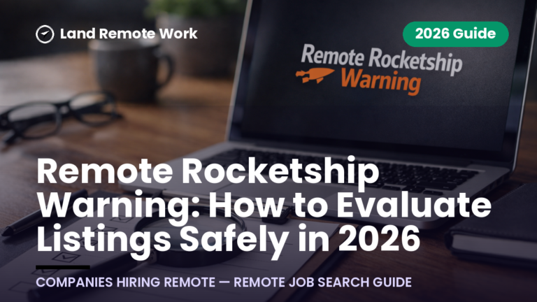 Remote Rocketship Warning: How to Evaluate Listings Safely in 2026